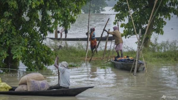 洪水淹没了印度和孟加拉国的大片地区，造成6人死亡